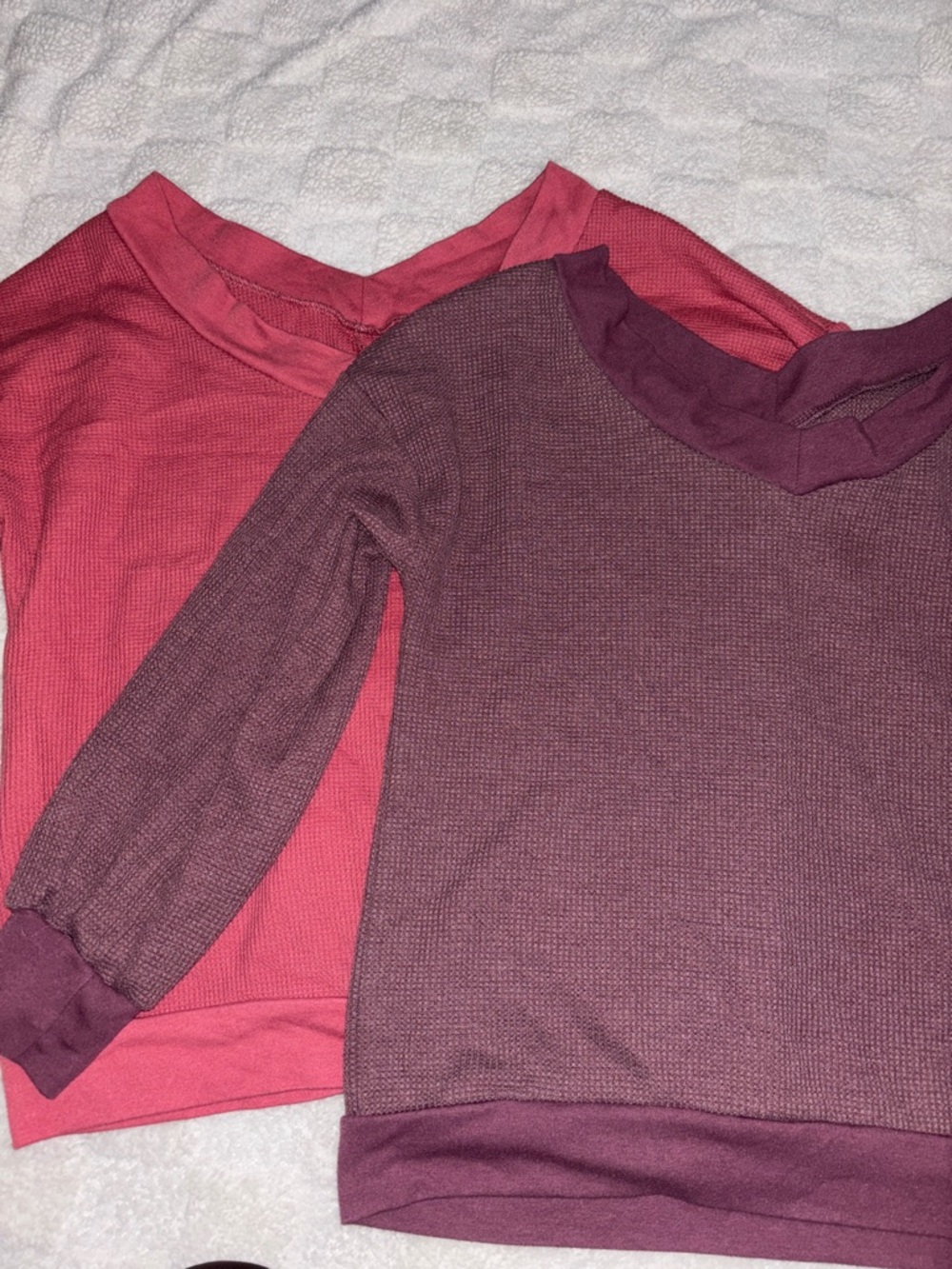 Amazon Women's Long Sleeve Tees - Rose Pink and Plum